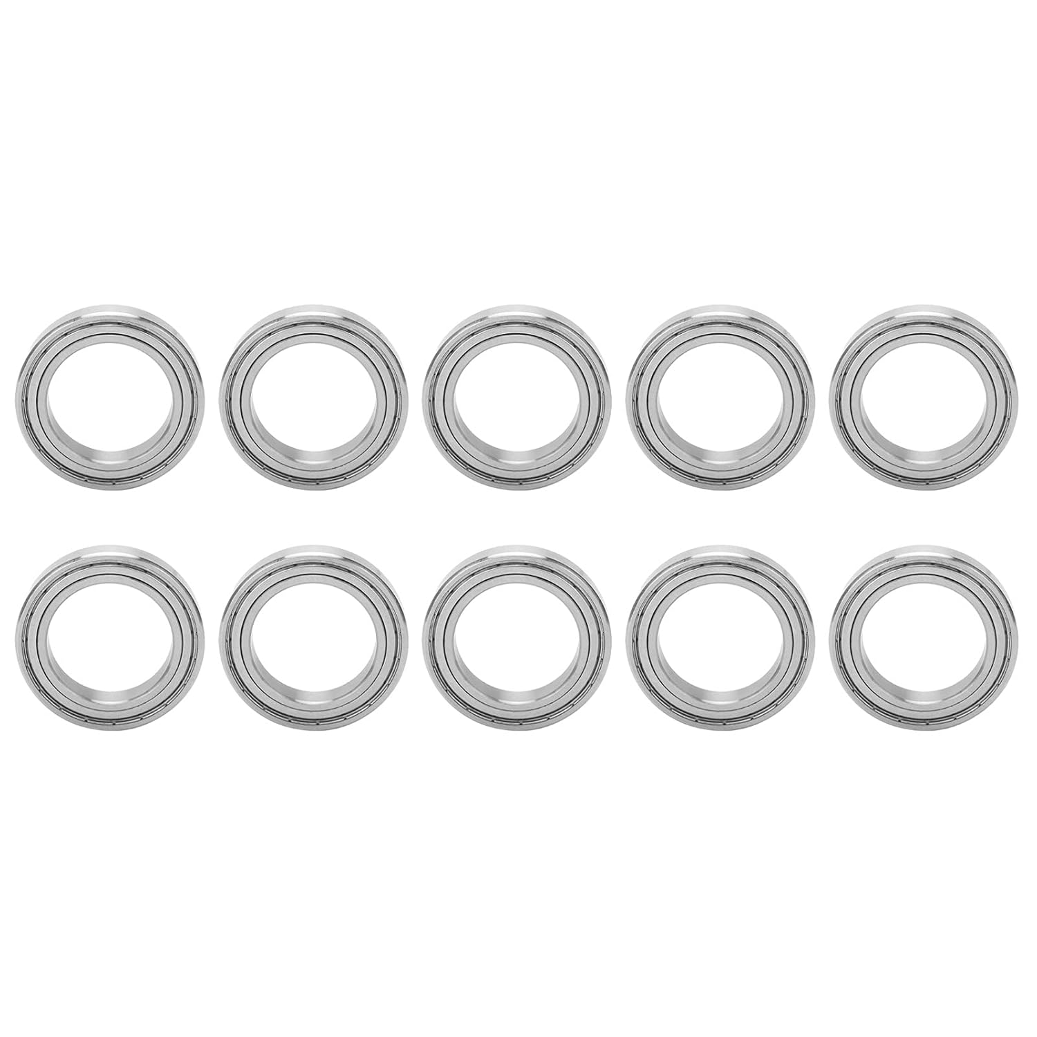 10Pcs Stainless Steel Ball Bearing for Skateboard Inline Rollerblades, S6909Z 45x68x12mm, Double Shielded Bearings with High Speed Quiet Rotation for Longboards and Electric Skateb