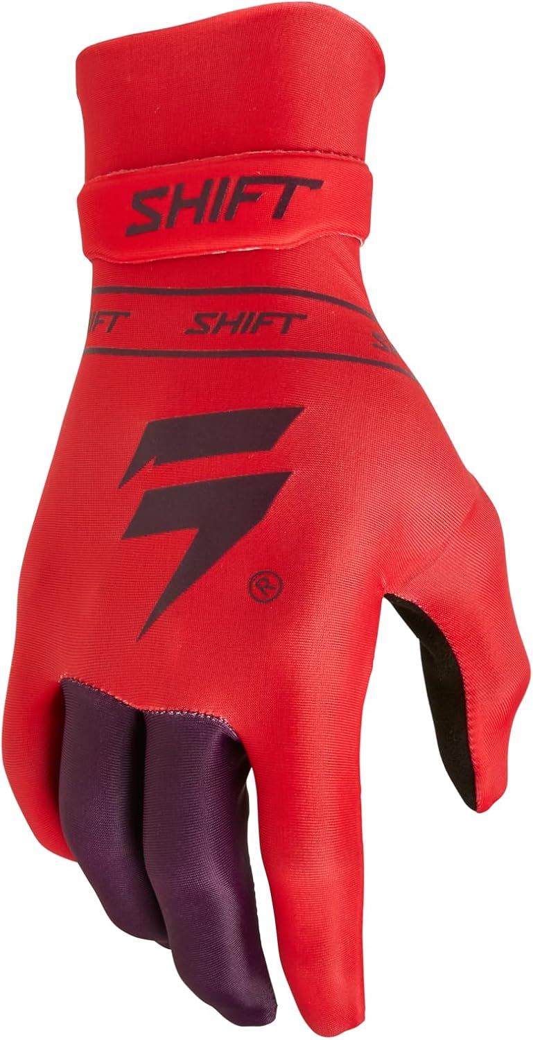 Shift MX Black Label Pro Dirt Bike MX Motocross Offroad & ATV Gloves, QWIK Flo Red, M