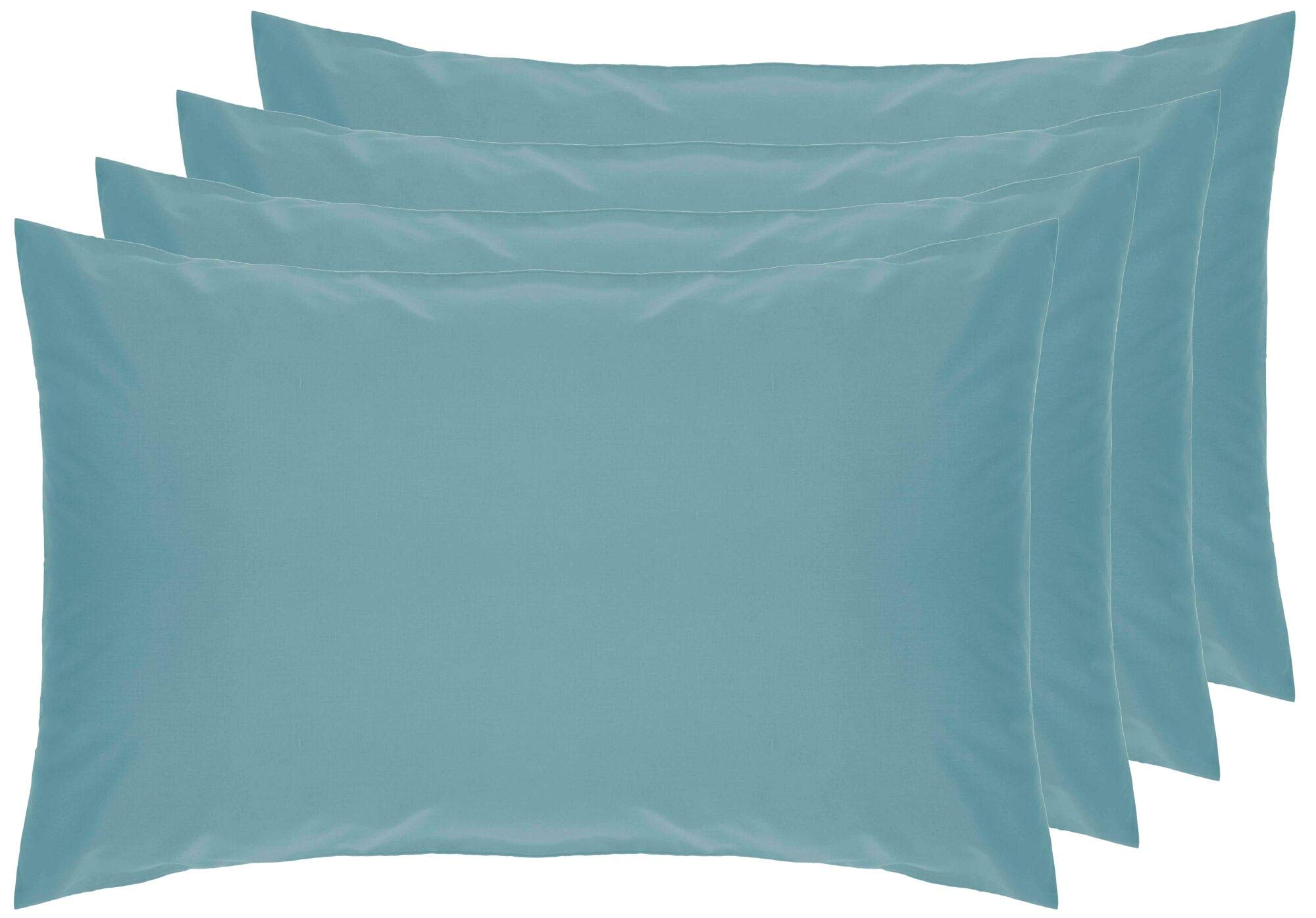 Belledorm 4 PACK Green Pillowcases, 7 Year Guarantee, 200 Thread Count