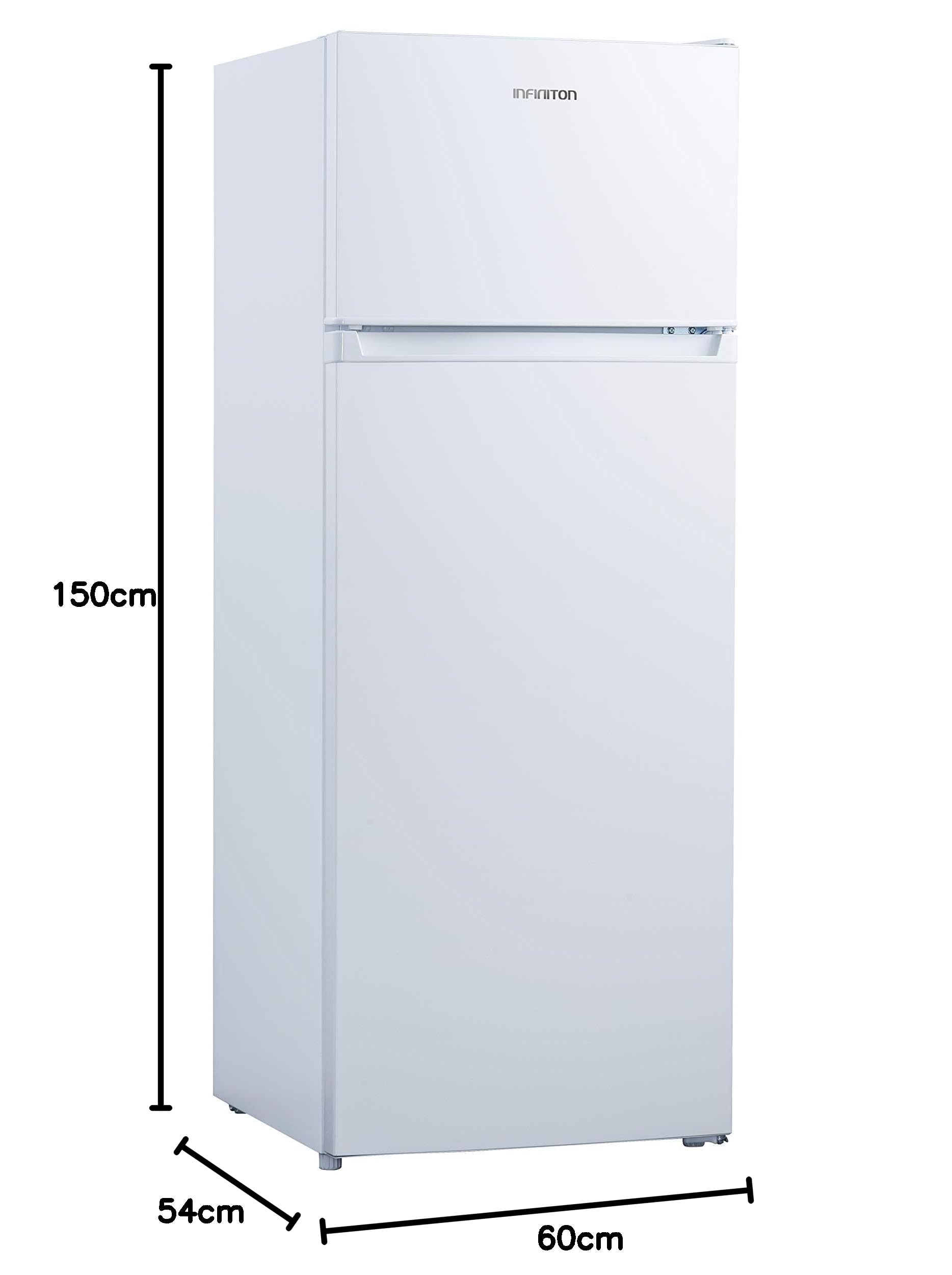 FRIGORIFICO INFINITON FG-248BL BLANCO (Dos Puertas, 205 litros, Alto 143cm, A++, FRESH ZONE, Independiente)