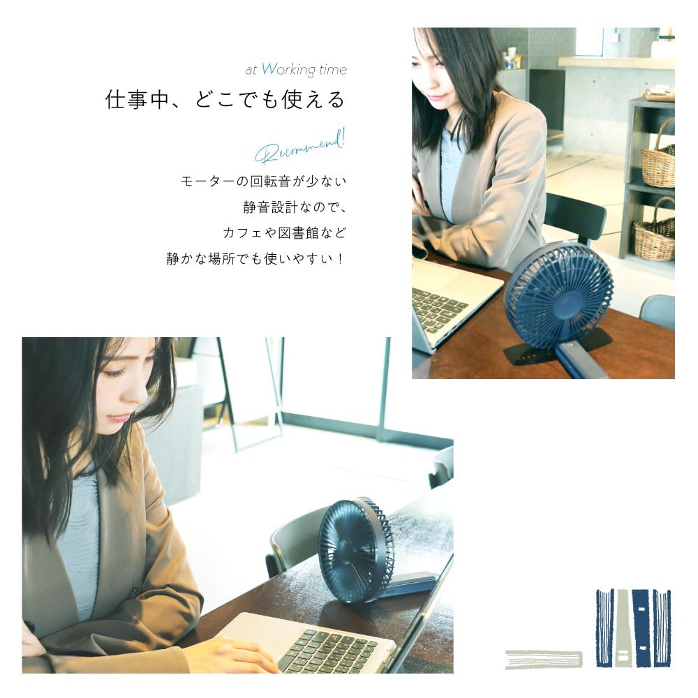 Amazon | 液晶表示付 大風量ハンディファン 電動ファン 4段階風速調整