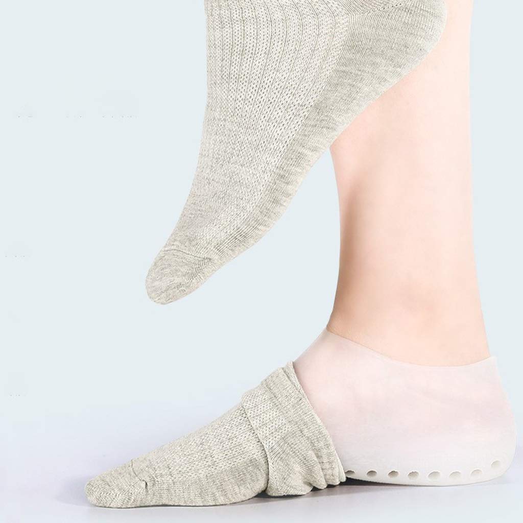 Soletta rialzante Invisibile in Silicone, Soletta Morbida per Calzini in Tinta Unita per Uomo e Donna(2.5cm)