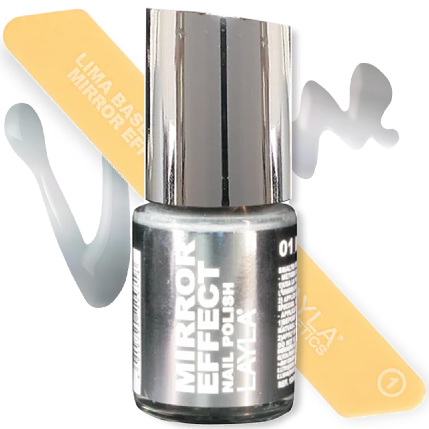 Layla Cosmetics Mirror Effect Nail Polish 01-Metal Chrome 10 ml