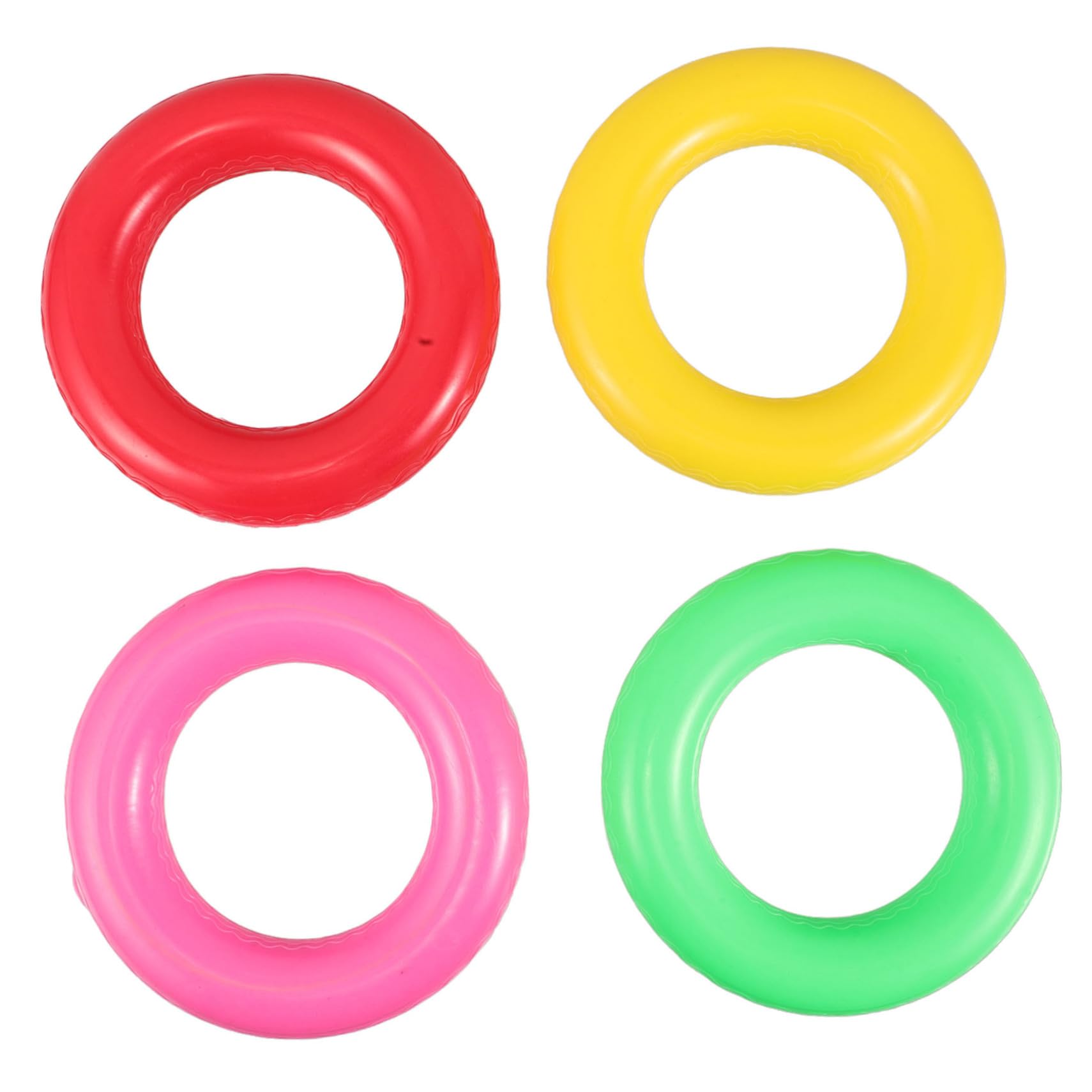 Milisten 4 Anillos de Niños Material Flexible de Látex, Antideslizantes y Colores Vibrantes, Juguetes para Aire Libre y Juegos en Patio