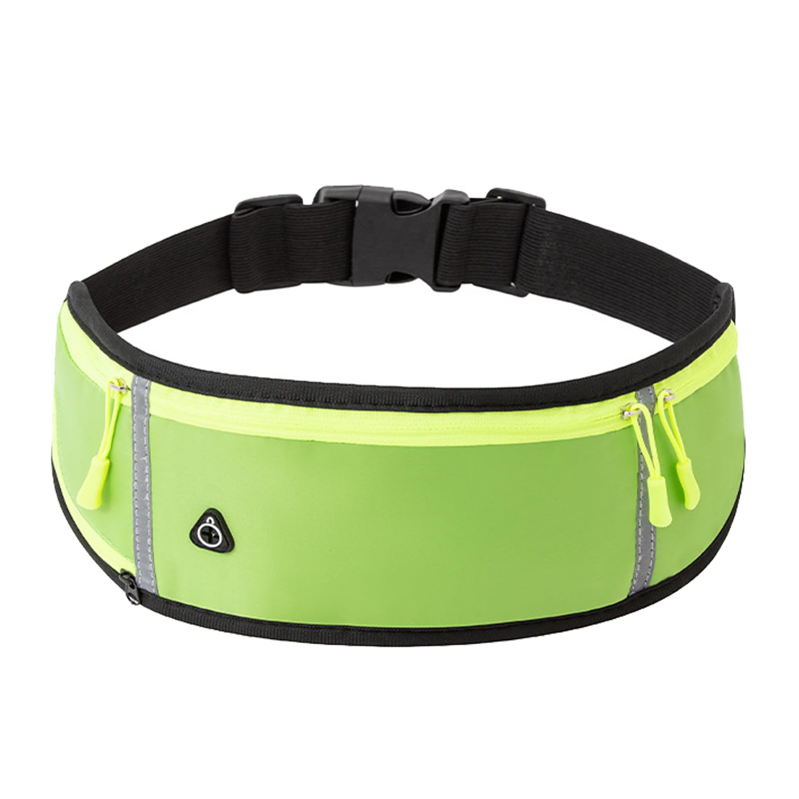 ZYHUI Running Belt Reflective Waist Bags Large Capacity Belt Bag with Zipper Jogger Pouch Hold Phone Bottle (Green)