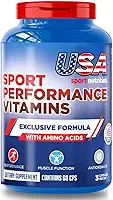MULTIVITAMÍNICO MAIS COMPLETO DO BRASIL (60 Cáp) – COM BCAA E AMINOÁCIDOS – FÓRMULA AMERICANA – USA SPORT NUTRITION