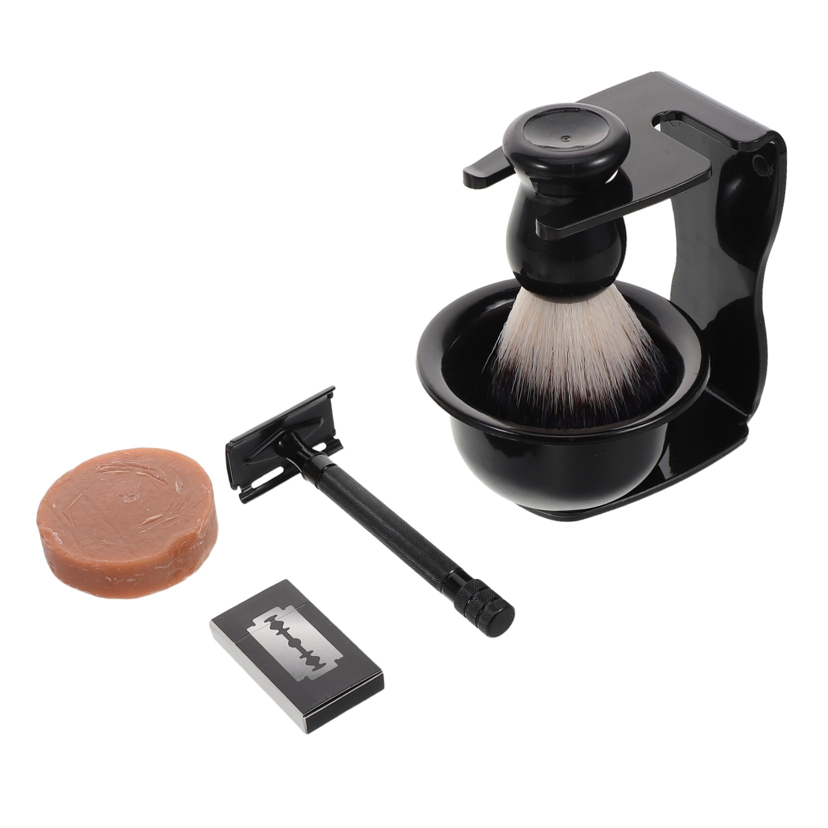 Cura Della Barba Per Uomo Spazzola Da Barba e Porta Rasoio Kit Per Rasatura Ad Alta Precisione Per Casa e Viaggio Strumenti Essenziali Per Cura Dei Baffi
