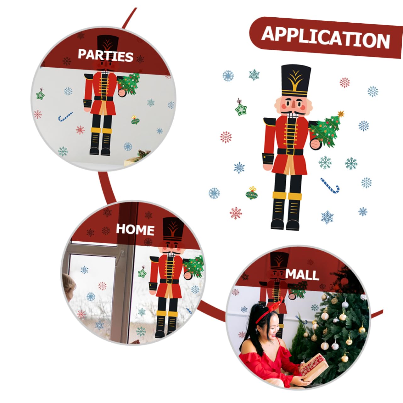 Alipis 5stücke Weihnachtliche Fensterdeko Selbstklebende Weihnachtsaufkleber Mit Hübschen Schneeflocken Und Für Fenster Türen Und Kühlschrank Wiederverwendbar Und Leicht Anzubringen