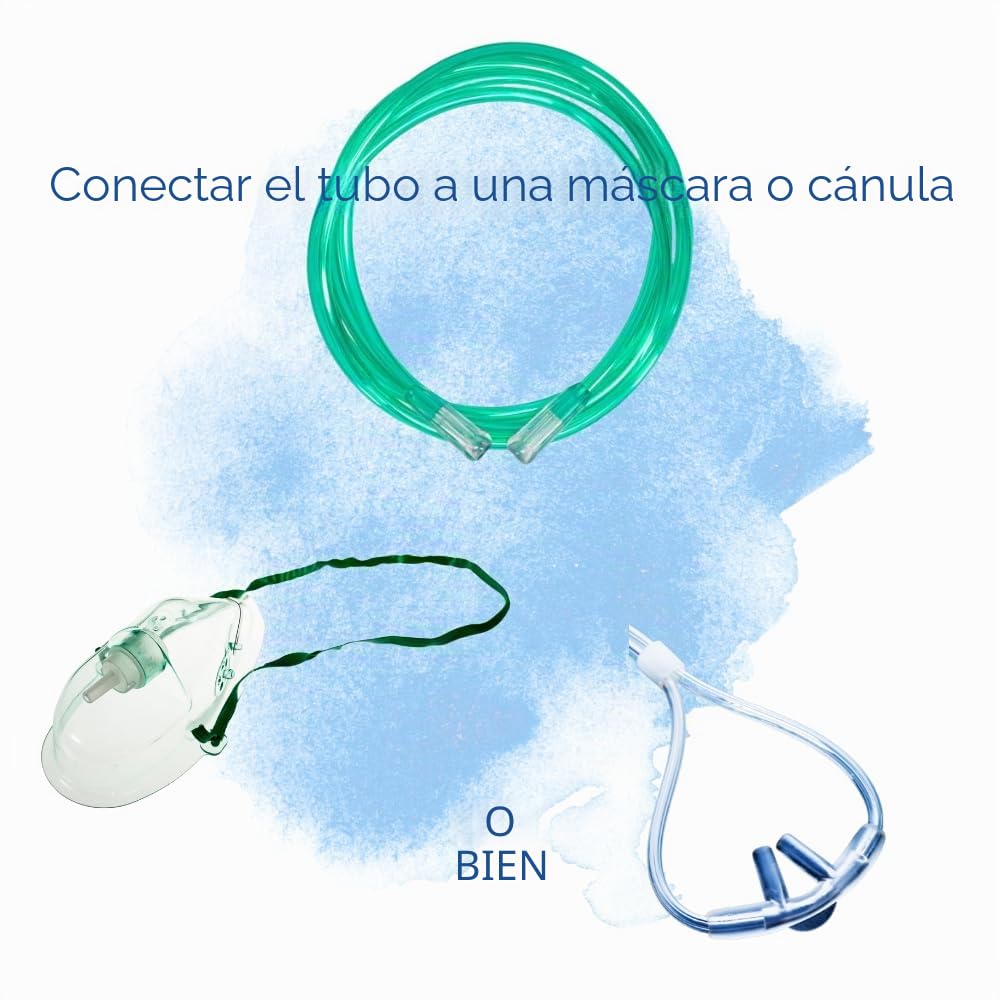 The Oxygen Store Tubo de oxígeno verde de 15 metros, flujo de oxígeno ininterrumpido, tubo de oxígeno de grado médico, resistente a las torceduras, diseño de tres canales, terapia de oxígeno en el