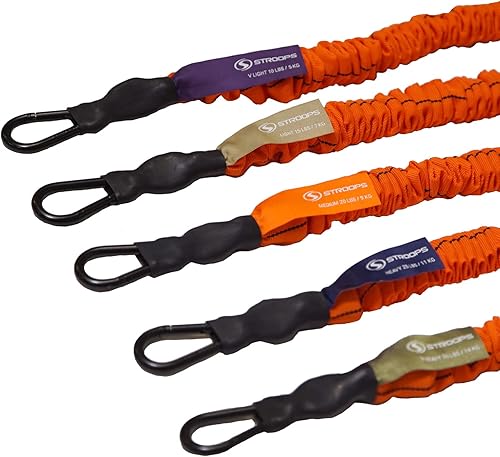 Miniatura 4 de Stroops Bandas de resistencia Slastix de 36 pies - Bandas de resistencia con mangas de seguridad - Bandas de resistencia con relación de