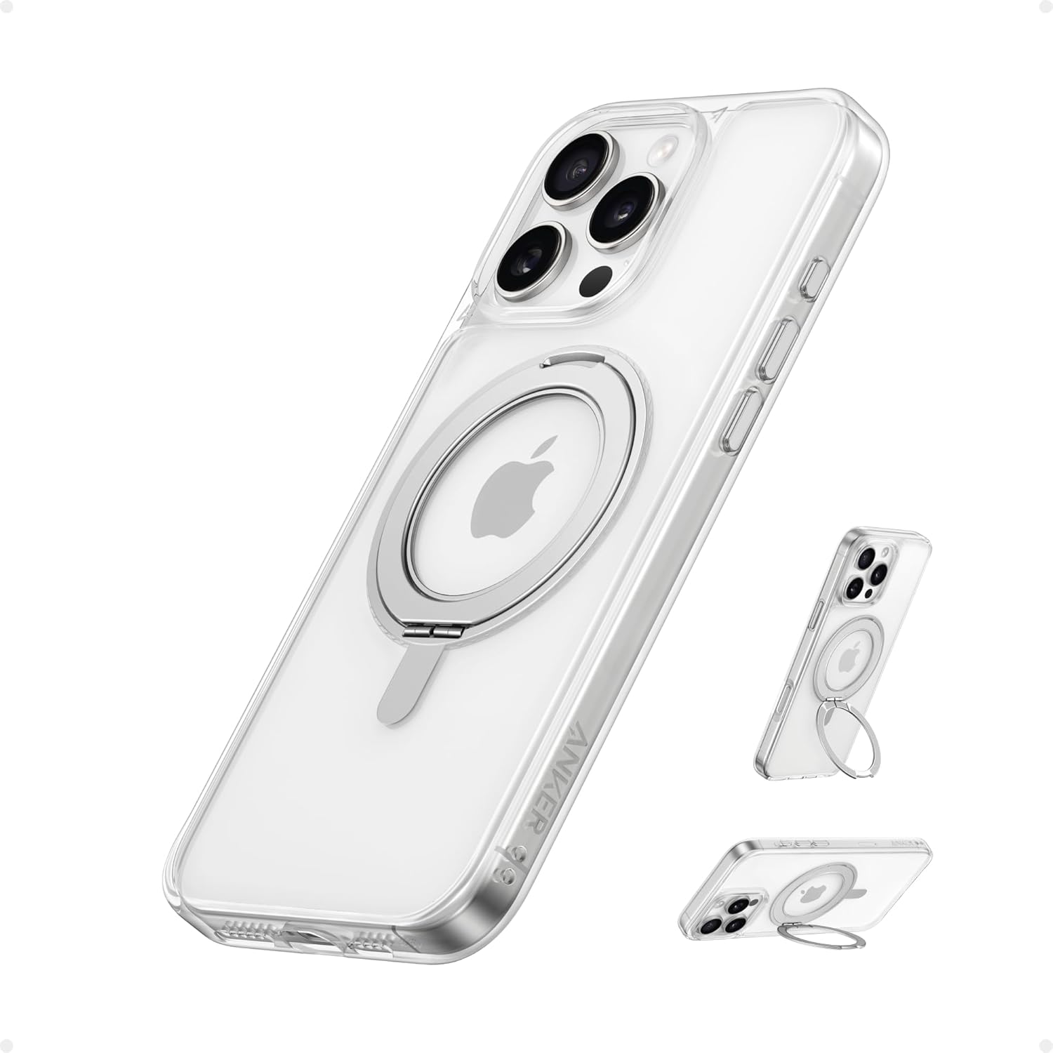 کاور مغناطیسی Anker FlexStand مخصوص iPhone 15 Pro (شفاف)