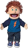 Silly Puppets 14" Tommy Peach Boy Hand Puppet - Moving Mouth, Educational Pretend Play Toy for Kids Ages 3+