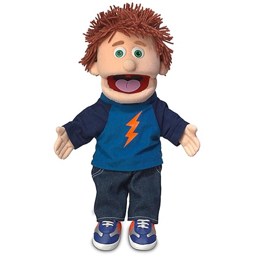 14" Tommy, Peach Boy, Hand Puppet, by Silly Puppets