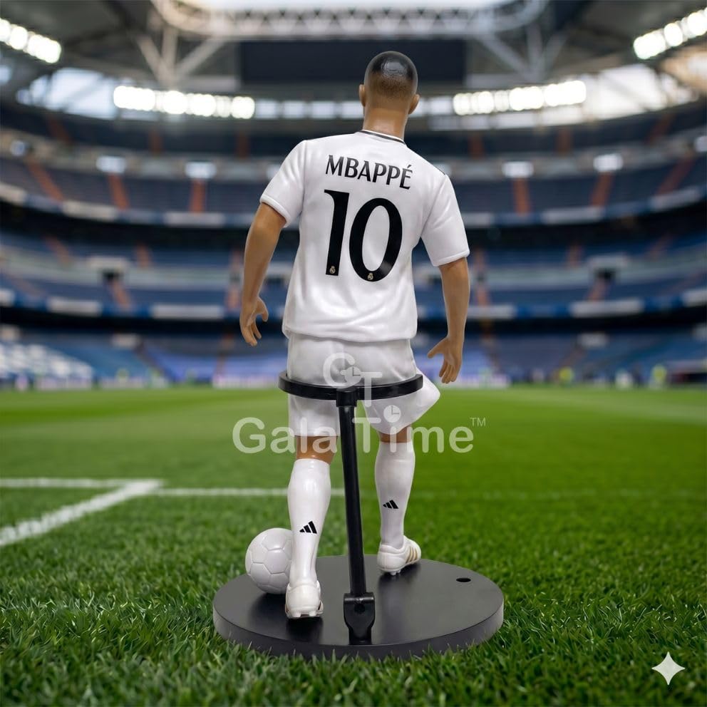 Image of No 10 Football Player Action Figure Sports Collectible Static Figurine with Stand Ball Detailed Display Showpiece Gift for Kids Adults Football Fans Home Office Desk Decor