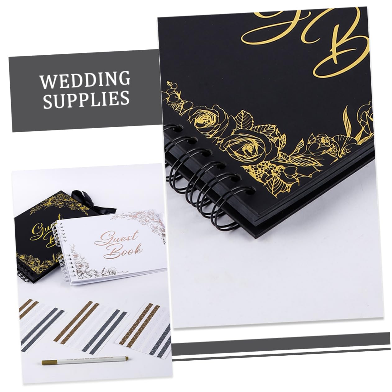 Retro Gästebuch Für Hochzeiten Hochzeits-signierbuch Mit Goldener Prägung Ringbuch-Design Für Unvergessliche Erinnerungen Und Kreative Hochzeitsfeiern