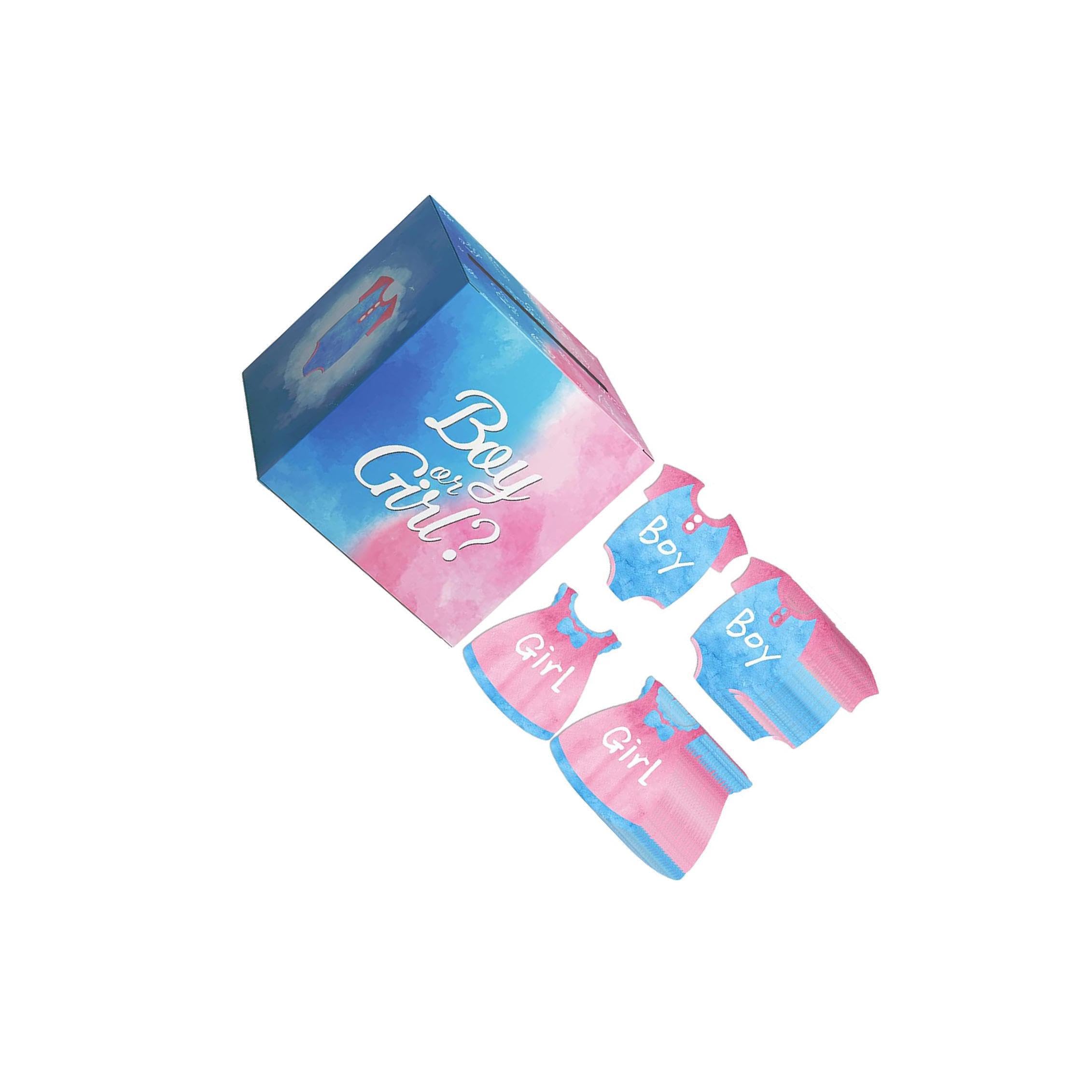 PIXZCSA Fun Gender Reveal Voting Case and Baby Shower Party Invitations Encourage Lively Interaction and Engagement Among All Guests Attending Gender Reveals