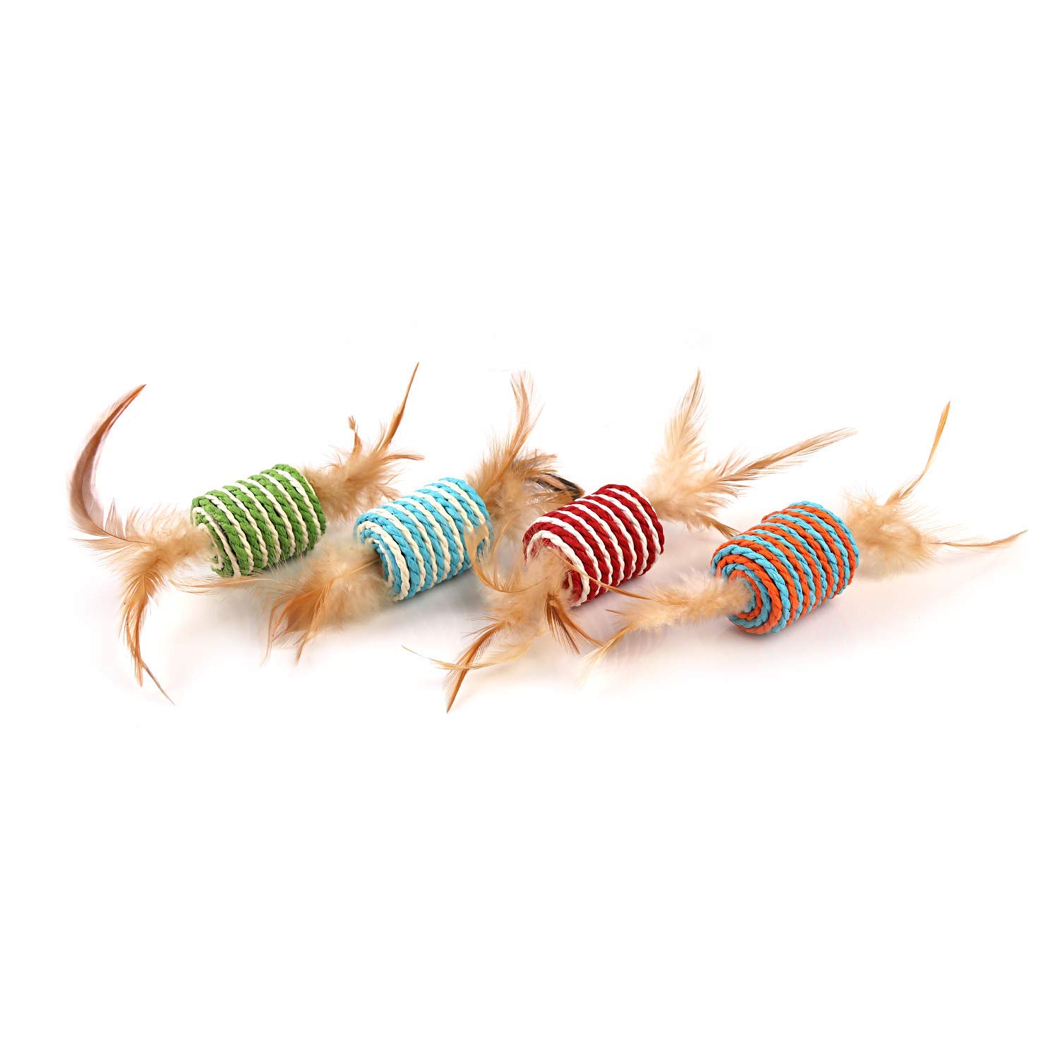 RvPaws Sisal Ball Cat Toys Interactive Kitten Training Balls Bite Resistant Cat Toys Interactive Cat Toy Ball Scratch Ball Cat Feather Toy Catnip (1 Pcs Pack) (B09J298H7T) Amazon Price History, Amazon Price Tracker