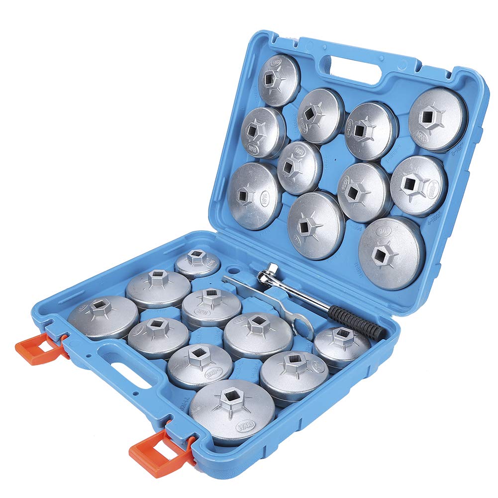 Set di Chiavi per Filtro Olio a Tazza da 23 Pezzi con Chiave per un Kit di Strumenti per la Rimozione Efficiente del Filtro per Tutti i Veicoli