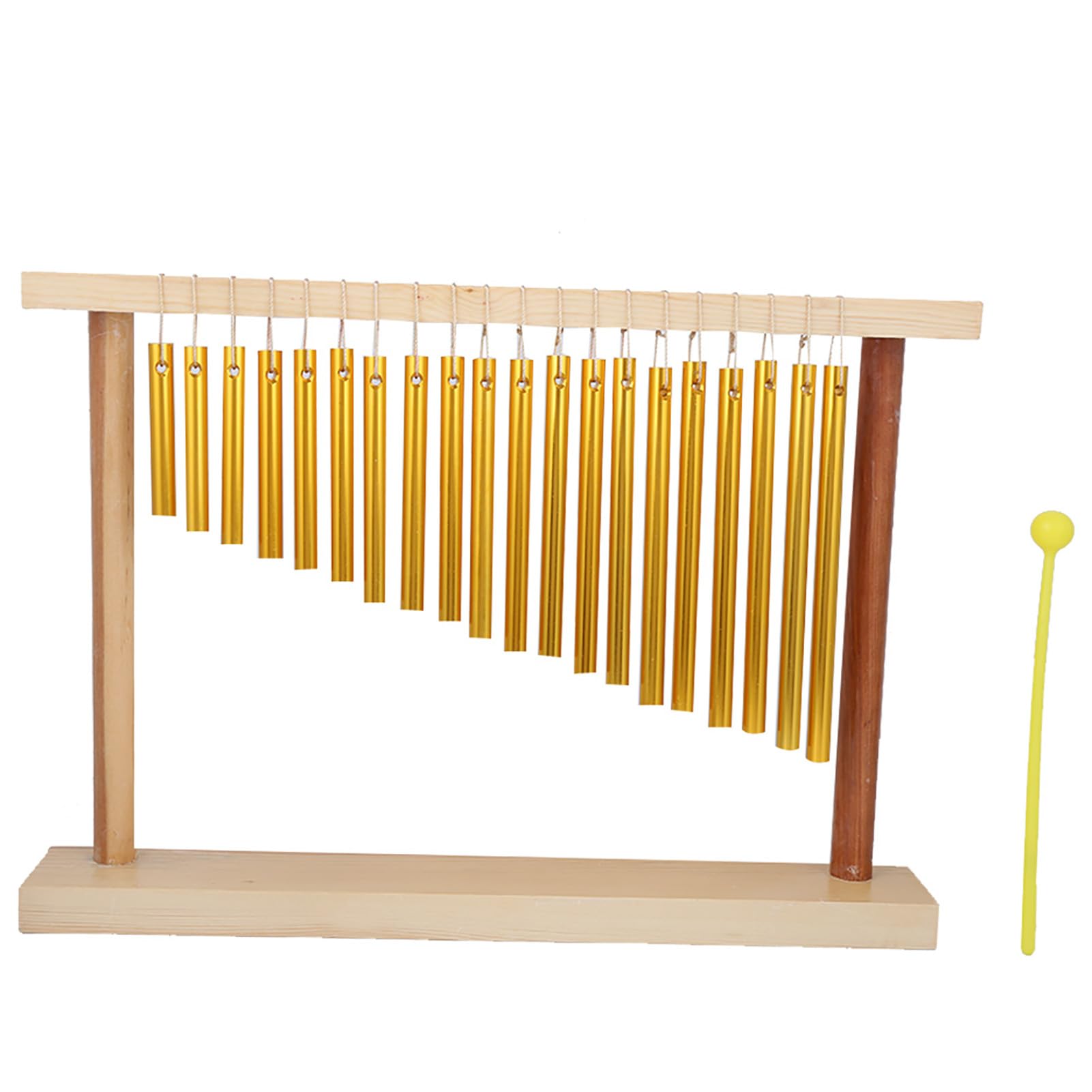 Campanas de Viento de 20 Tonos, Instrumento de Percusión de Mesa de una Sola con Martillo Adicional, Campana de Viento Decorativa para el Hogar y el Exterior,Artículos para gimnasia