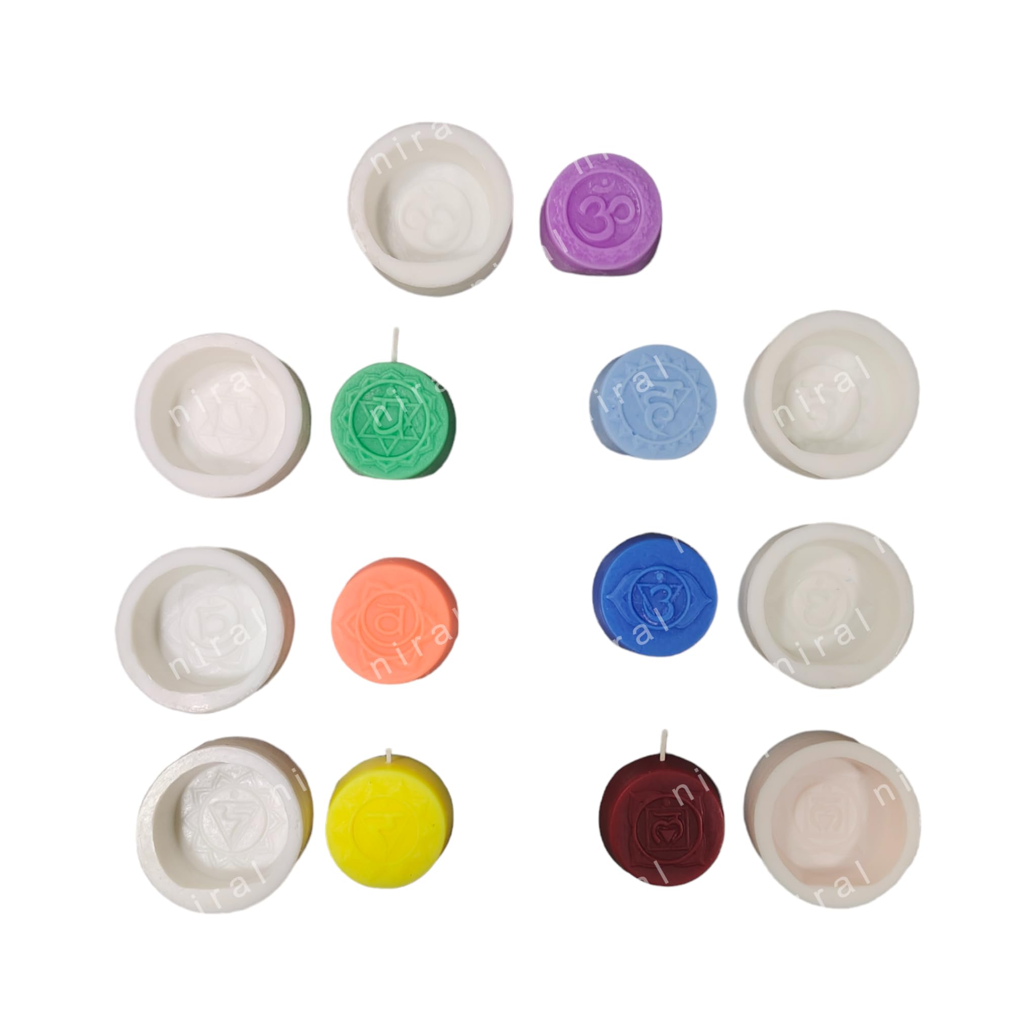 7 Chakra Complete Set of 7 Silicone Mould-image-38