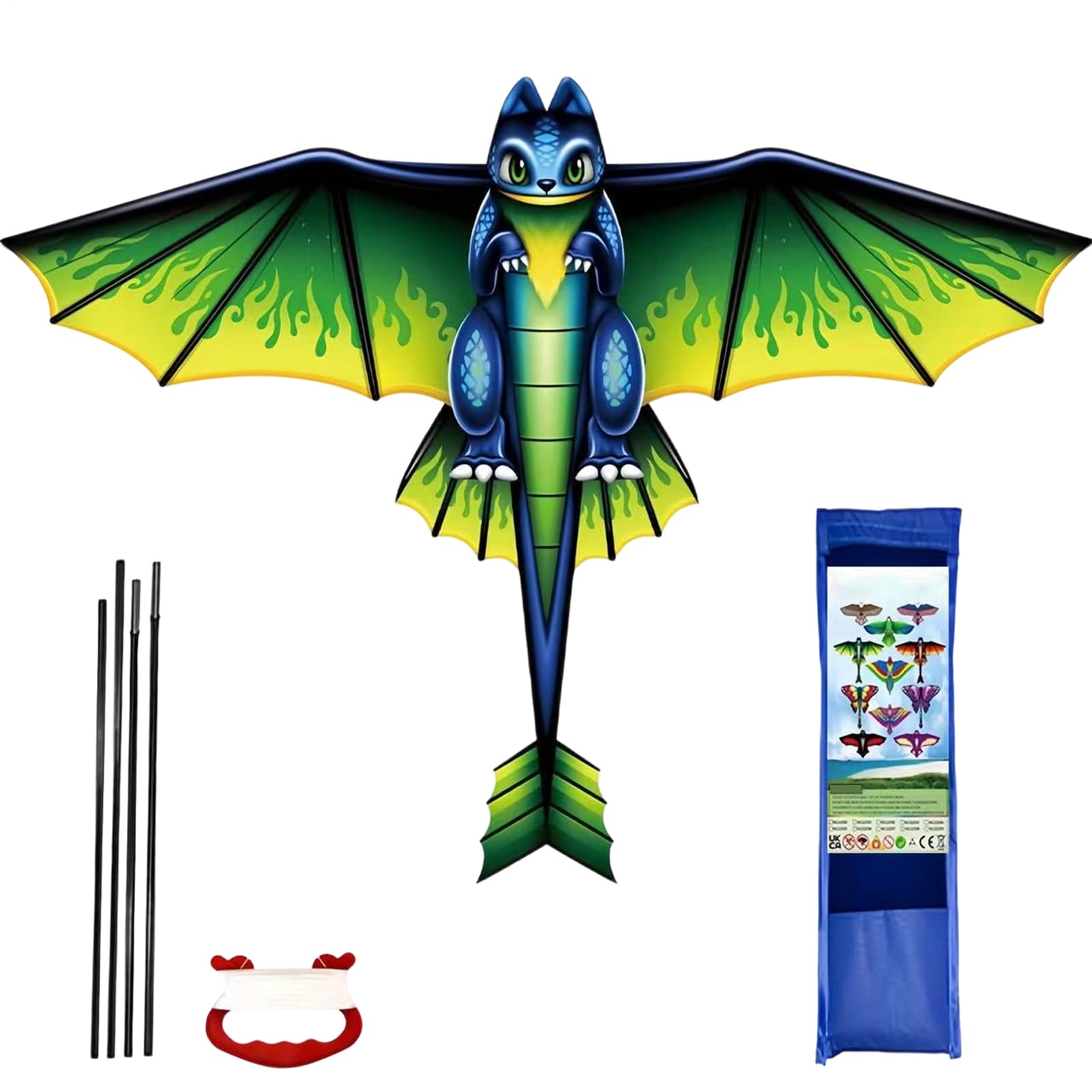 Big Kite, Flying dragon green, Refer to description