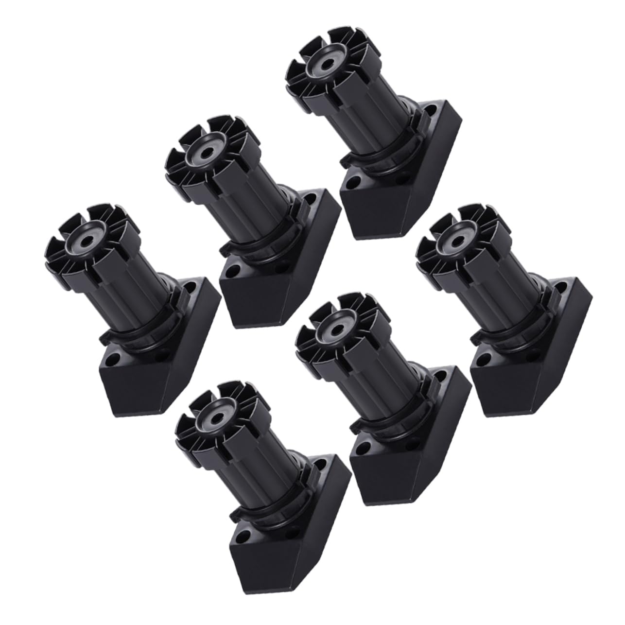 Patas ajustables para muebles en color negro pack de soporte regulable para sofás y mesas de salón