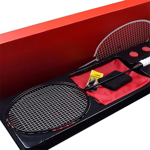 SLNFXC 4U Offensive Badminton Racket Full Carbon Secondary Reinforcement Violent Smash Broken Wind Racket 32 lbs