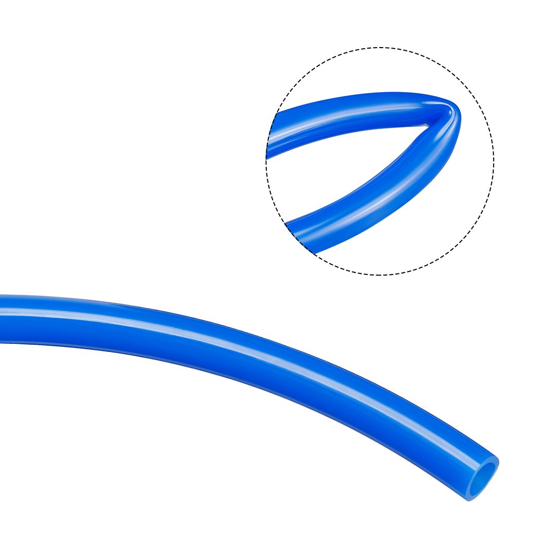 sourcing map Pneumatyczne rury powietrzne, 16 mm średnicy x 12 mm ID 5 metrów 16 stóp PU PU rura sprężarka powietrza wąż niebieski