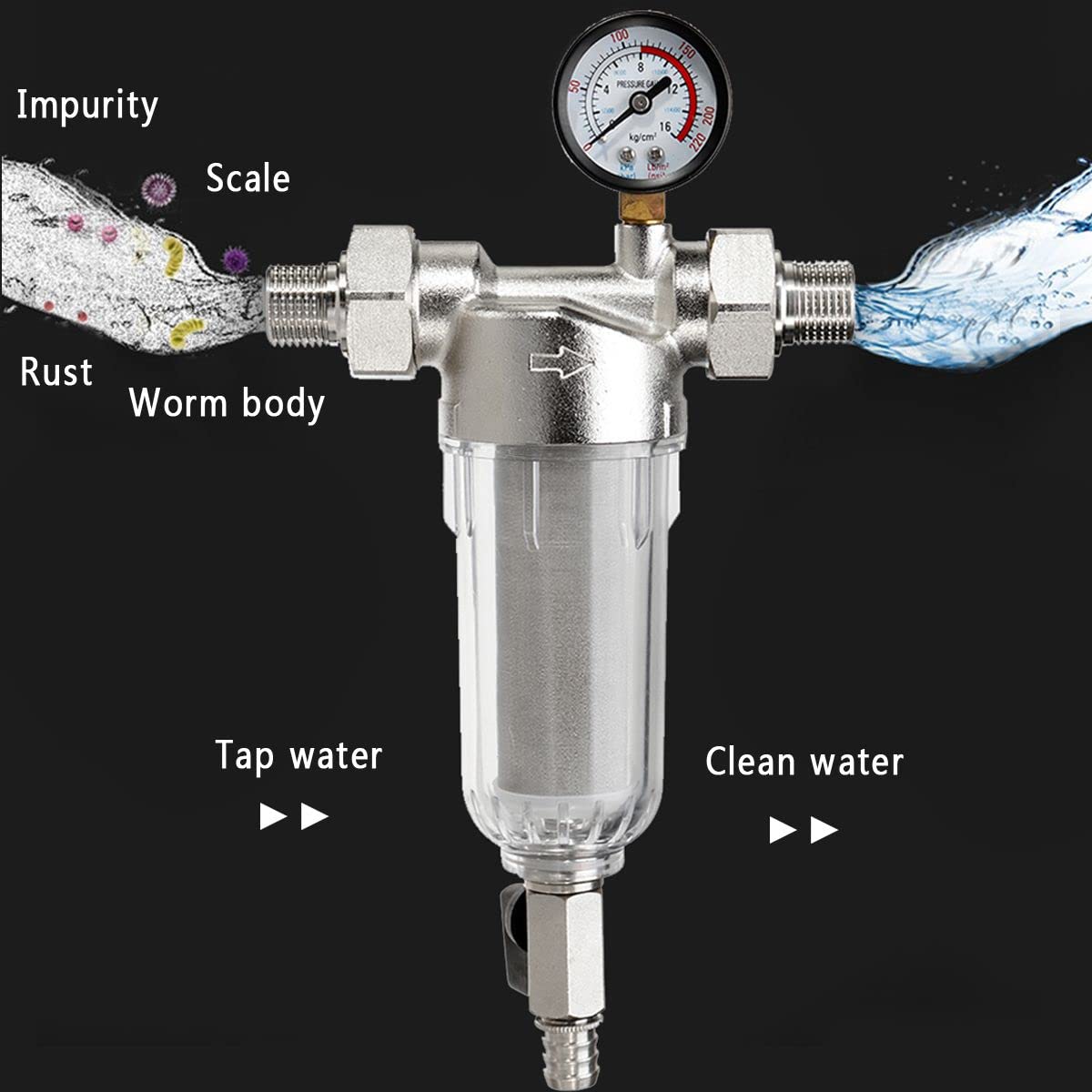 Filtro De Agua De Sedimentos, Prefiltro Del Sistema De Agua G1/2 Filtro