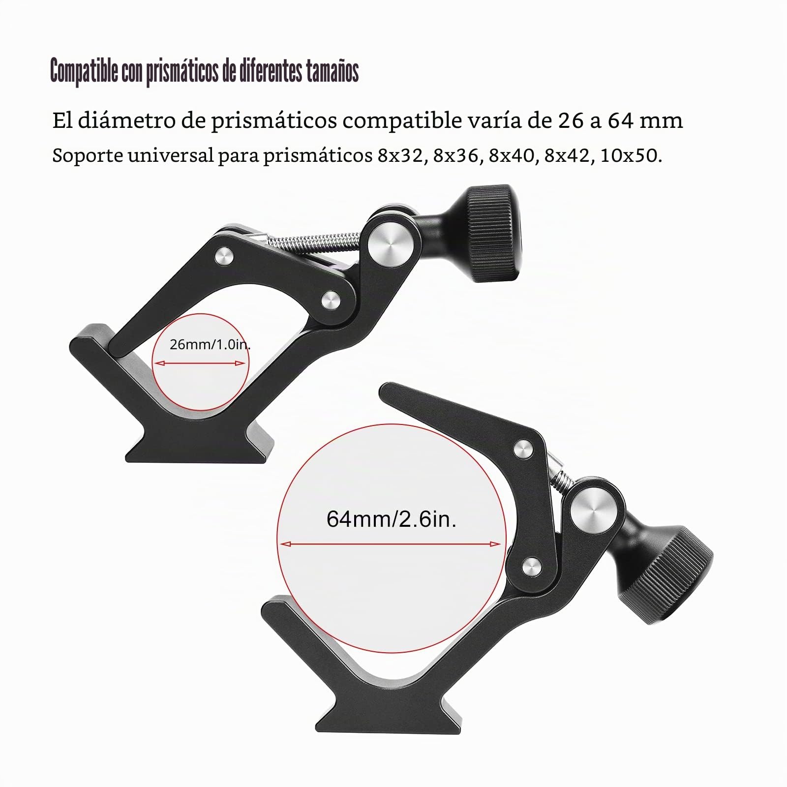 SUNWAYFOTO CC-09 - Adaptador Universal para prismáticos de trípode con Adaptador Arca Swiss, Compatible con Todos los trípodes 1/4 y 3/8