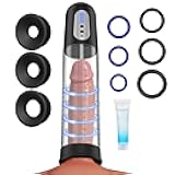 Electric Penis Pump Sex Toys - Automatic Penis Vacuum Enlargement Pump with 4 Suction Intensities, Digital Display & Powerful Suction, Rechargeable Adult Toys Training for Men Stronger Bigger Erection