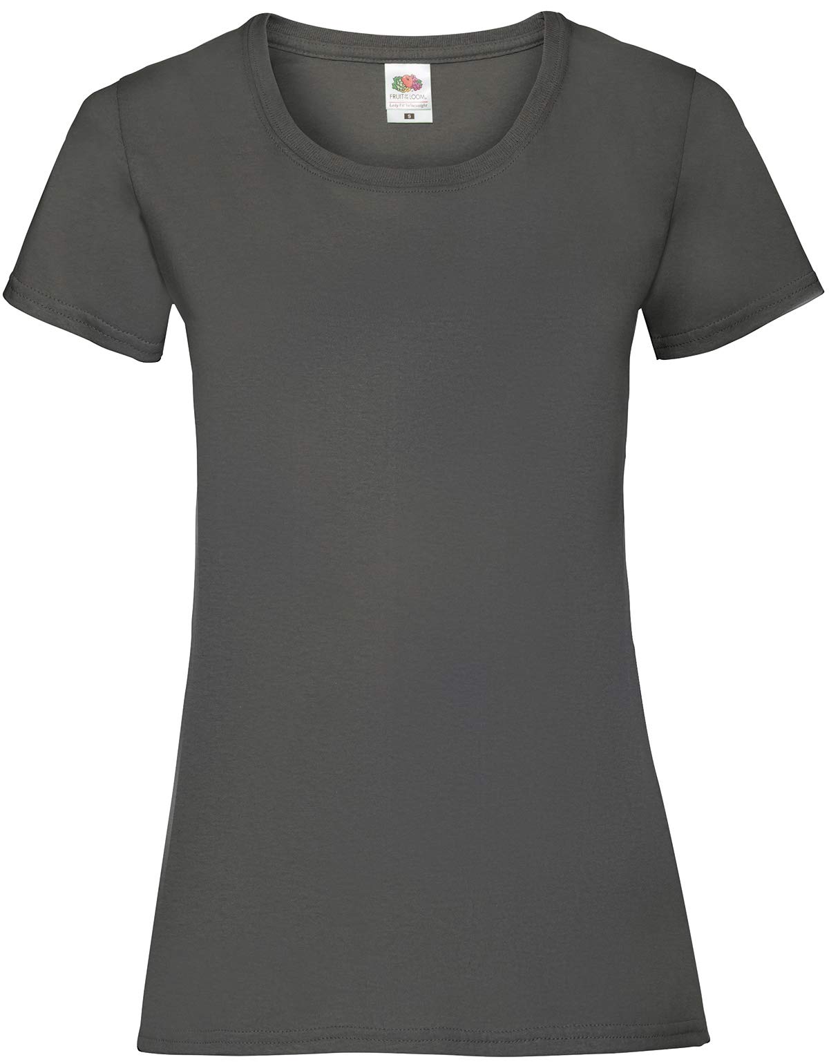 Fruit of the Loom Women Valueweight 5 T-Shirt, Grey (Light Graphite GL), 16 (Manufacturer Size:XL/16) pack of 5