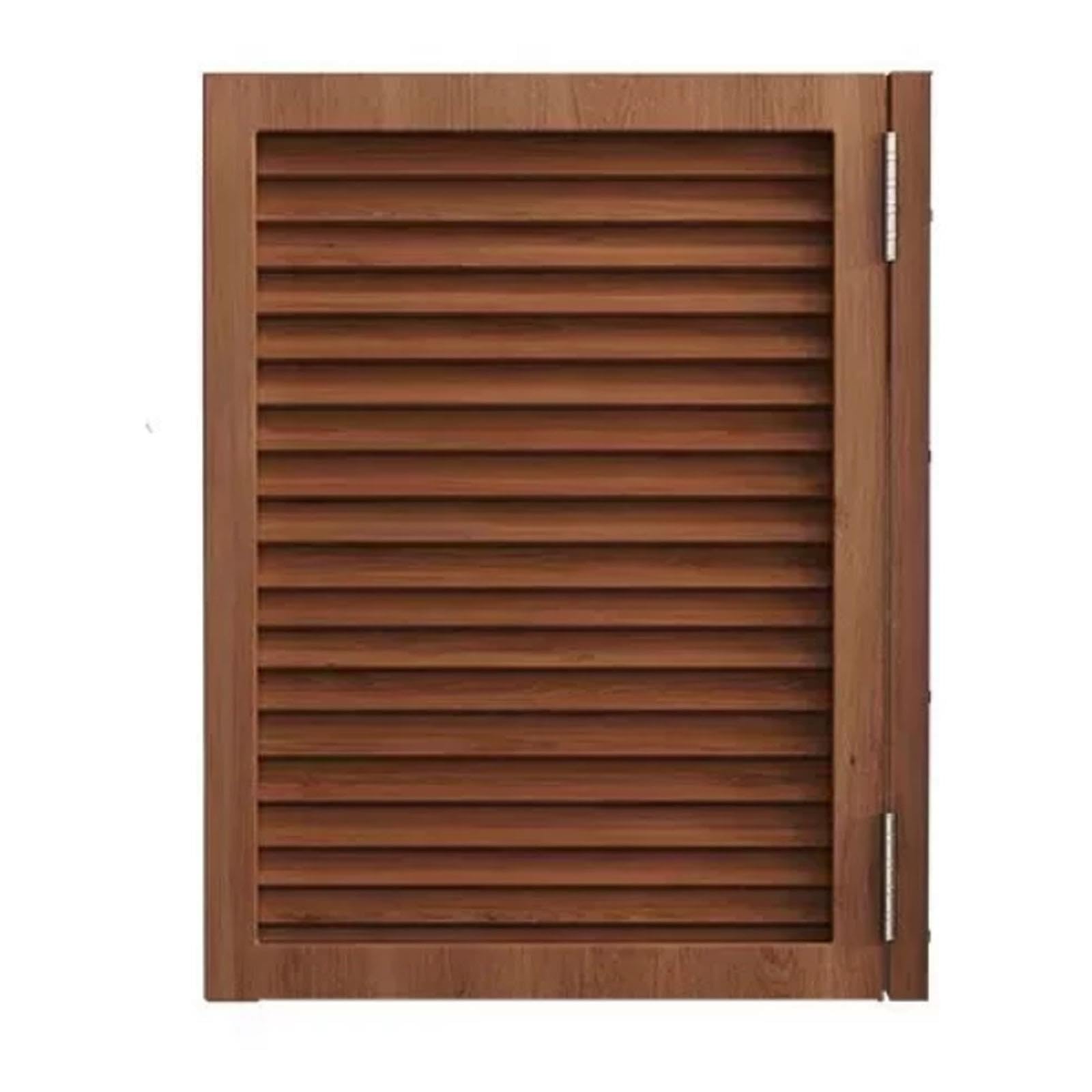Porte battante intérieure en bois massif avec charnières métalliques | Vis incluses, idéale pour une porte, un bar, une cuisine, un décor western, Fabriquée en pin épais(Brown,W90xH90CM)