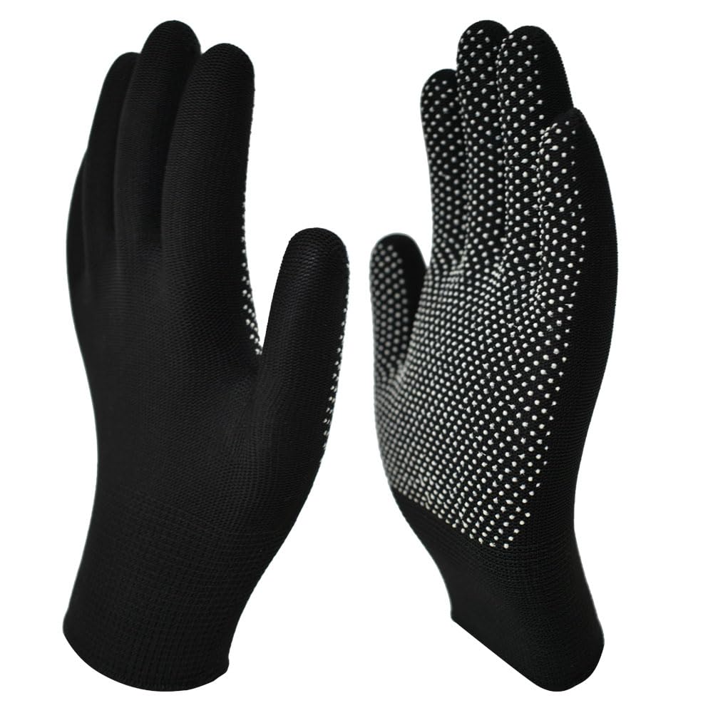 Golden Beads Unisex Black 2 Pairs Adult Fingerless Or Full Finger Magic Rubber Grip Gripper Driving Gloves From Undercover (1)