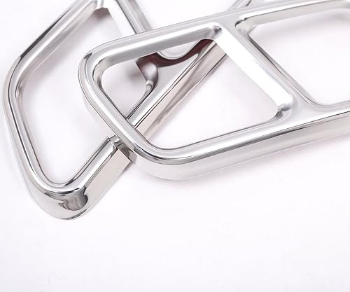 Miniatura 6 de Tapacubos trasero de acero inoxidable con doble cola decorativa y marco de salida.