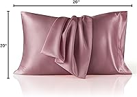 Vista 93 de Bedsure - Juego de 2 fundas de almohada de satén