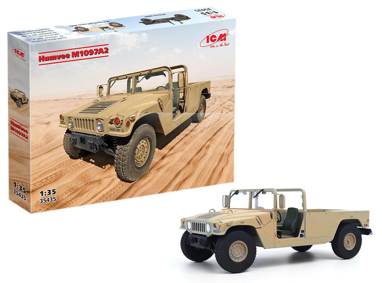 ICM 35435 - Humvee M1097A2-100% New Molds - Plastic Military Model Kit - Scale 1:35