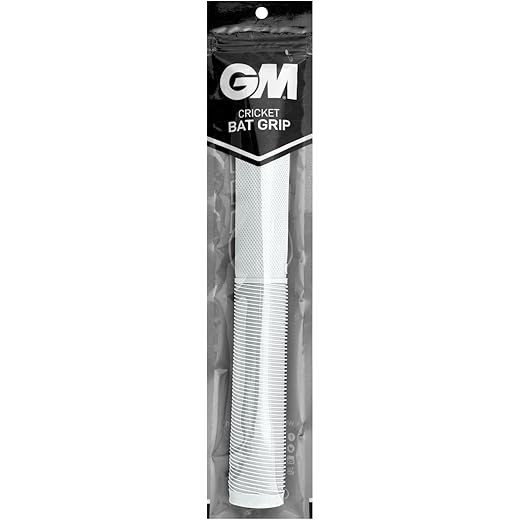 GM Shock Absorbing Rubber Cricket Bat Grip, Size - Mens, Colour - White (Pack of 1)