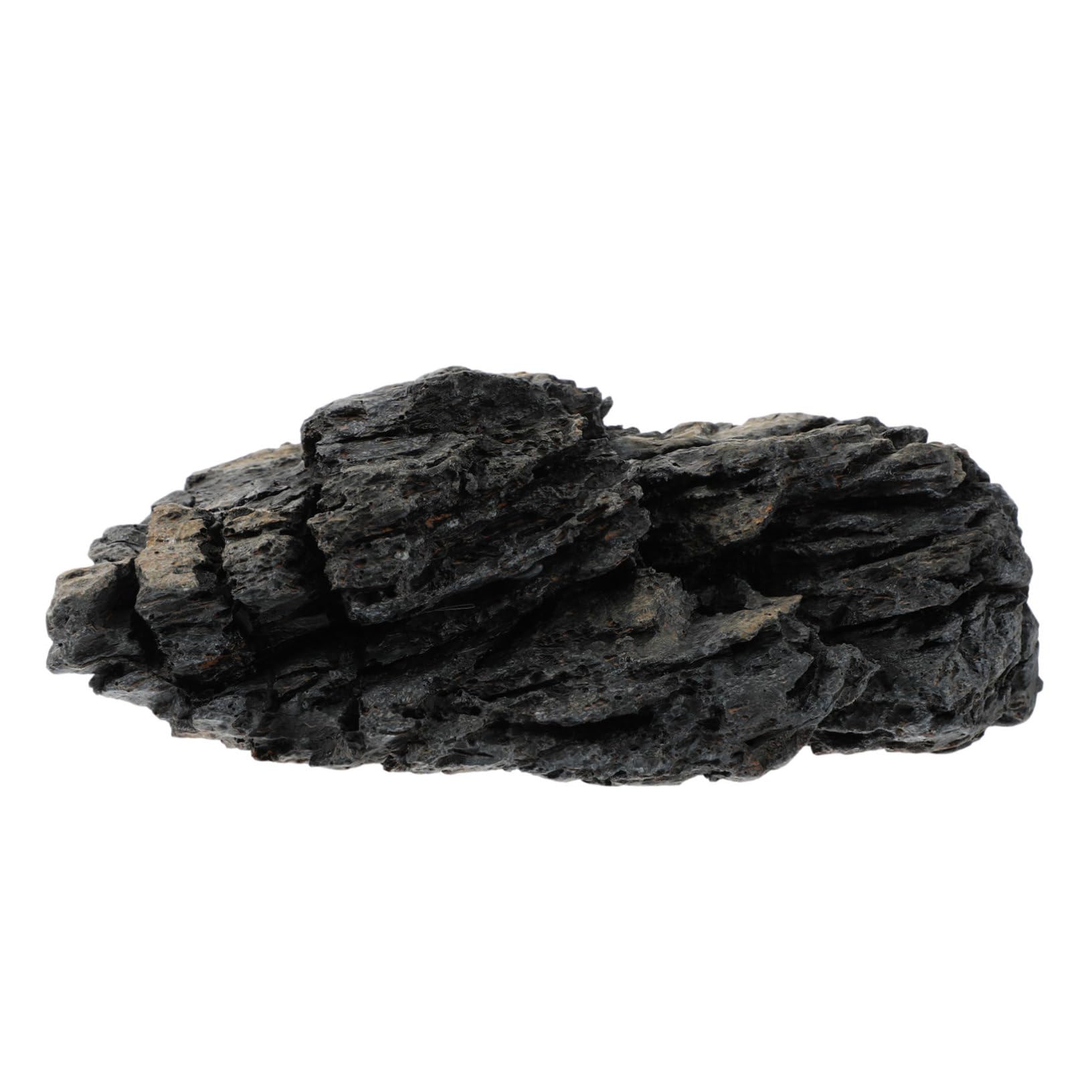 BESTonZON Pietra Decorativa per Acquario in Resina Nera, Effetto Realistico, Non Inquinante, per Allestimenti di Vasche e Terrari, 1 Pezzo