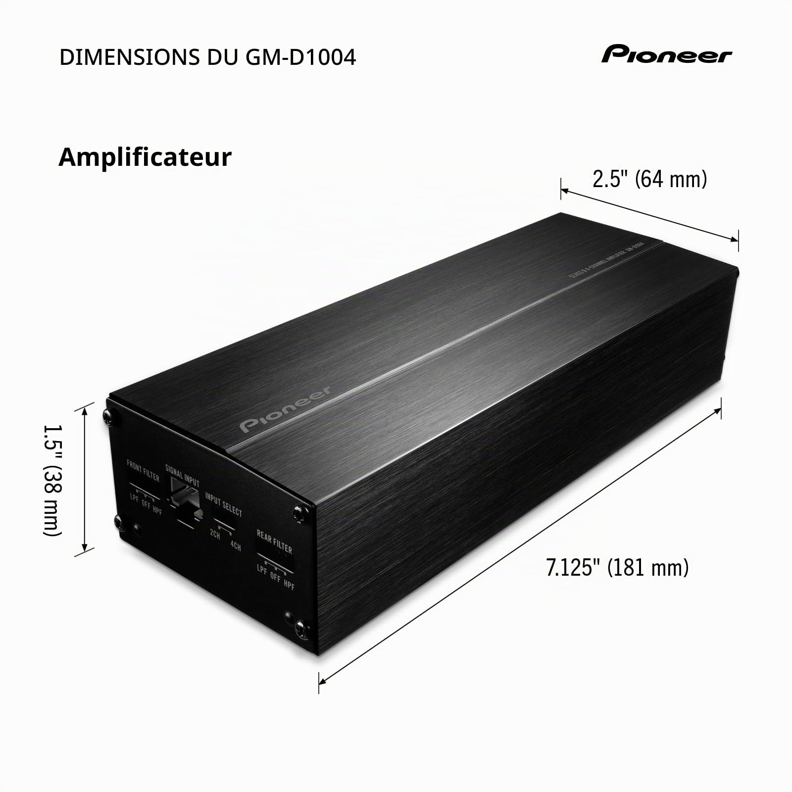 Pioneer GM-D1004-4-Kanal Endstufe Class D | Digital