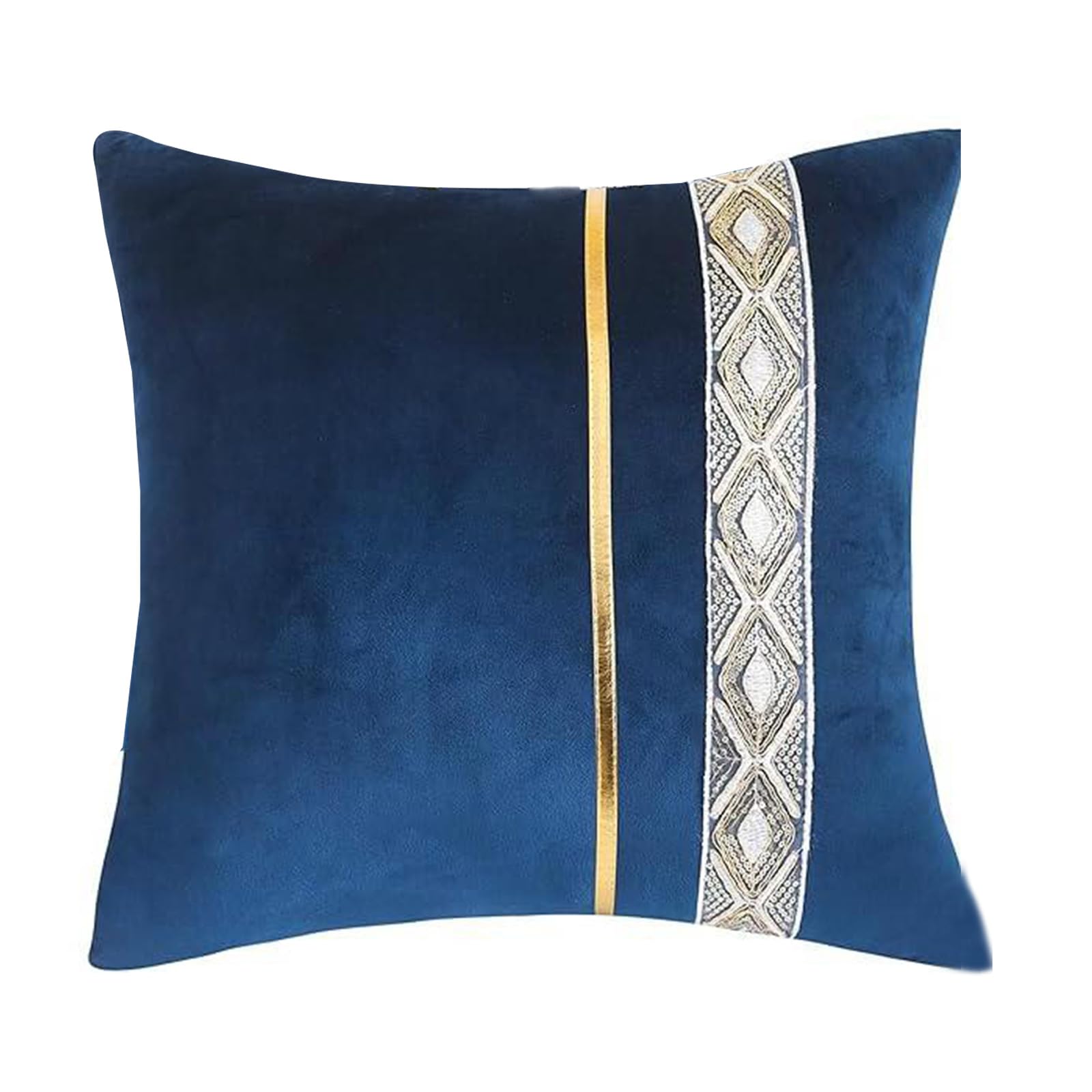 Velvets Throw Pillow Cover Elegant Stone Decoration Zippers and Sturdy Fabric for Living Room Decorative Stone Pillow Cover