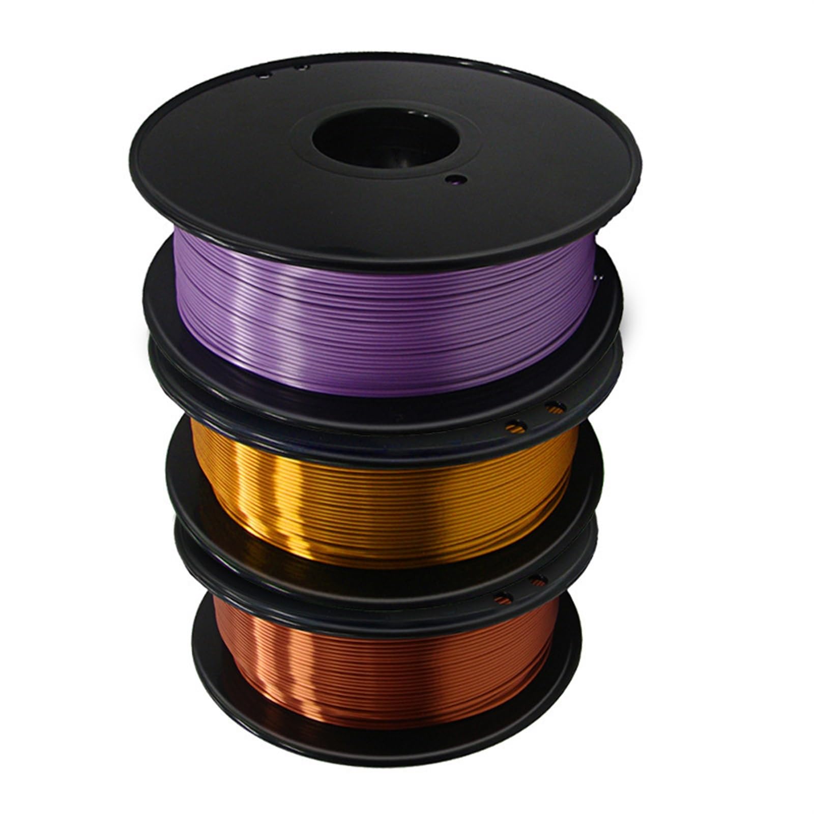Filament pour imprimante 3D PLA transparent, Filament de soie multicolore 1,75 mm, bobine de 1 kg, précision dimensionnelle de +/- 0,02 mm.(Green)