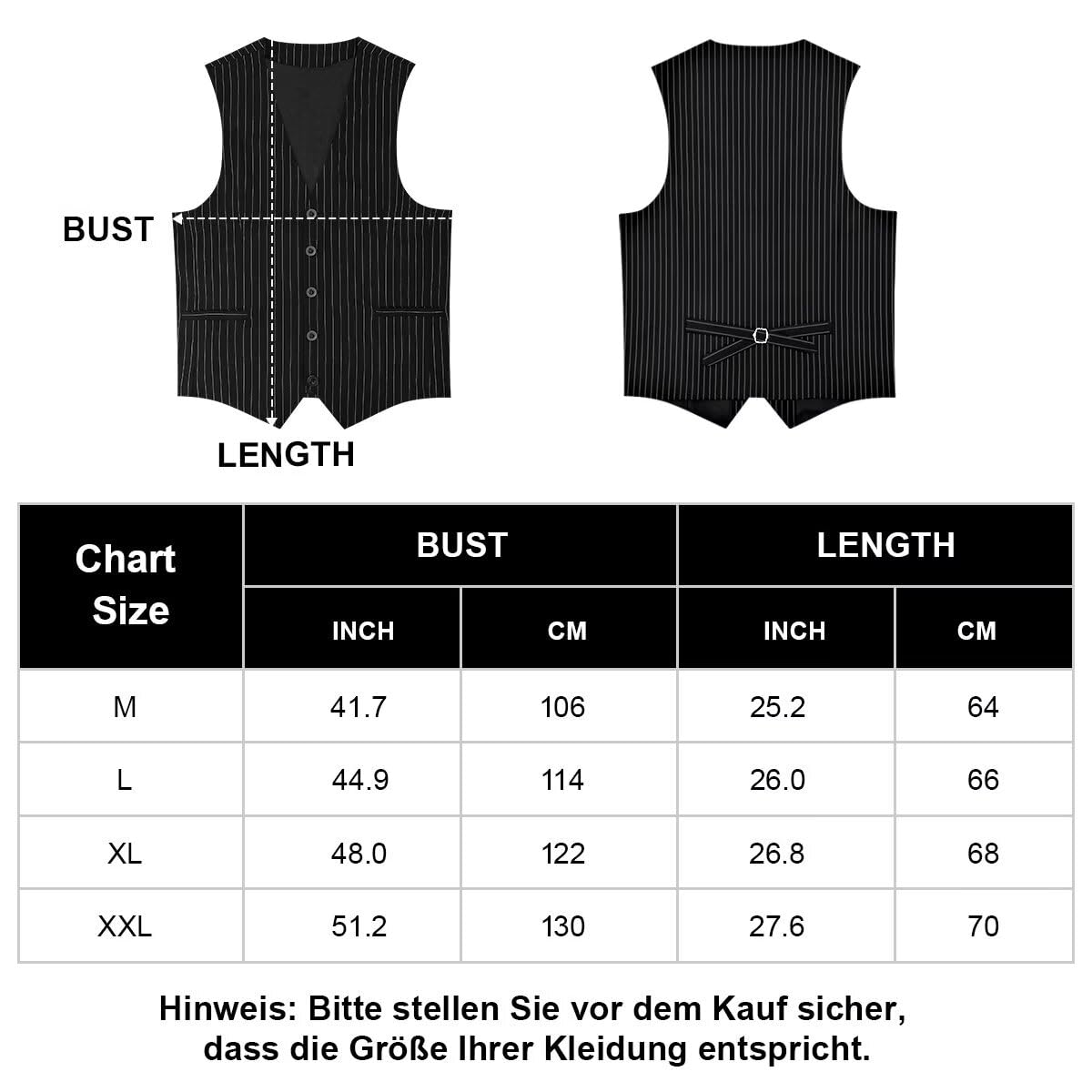 VillbeCoser 1920er Jahre Herren-Kostüm, brüllende 20er-Jahre-Kostüme, Zubehör-Set, 1920er-Jahre-Weste, Hosenträger, Hut, Taschenuhr, Krawatte