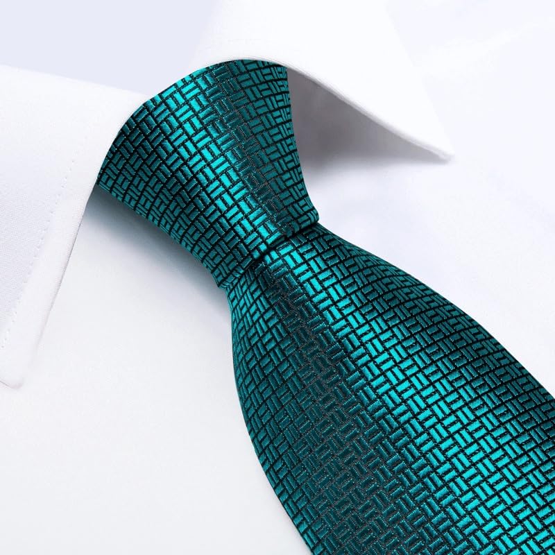 Corbata de seda para hombre diseño sólido para boda miniatura 2