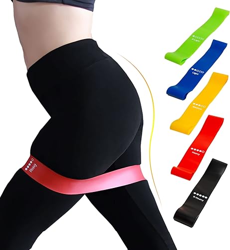 5 Pack Resistance Loop Bands Exercise Working Out Fitness Yoga Bands Stretch Bands Elastic Bands from Home Fitness Equipment for Women Man