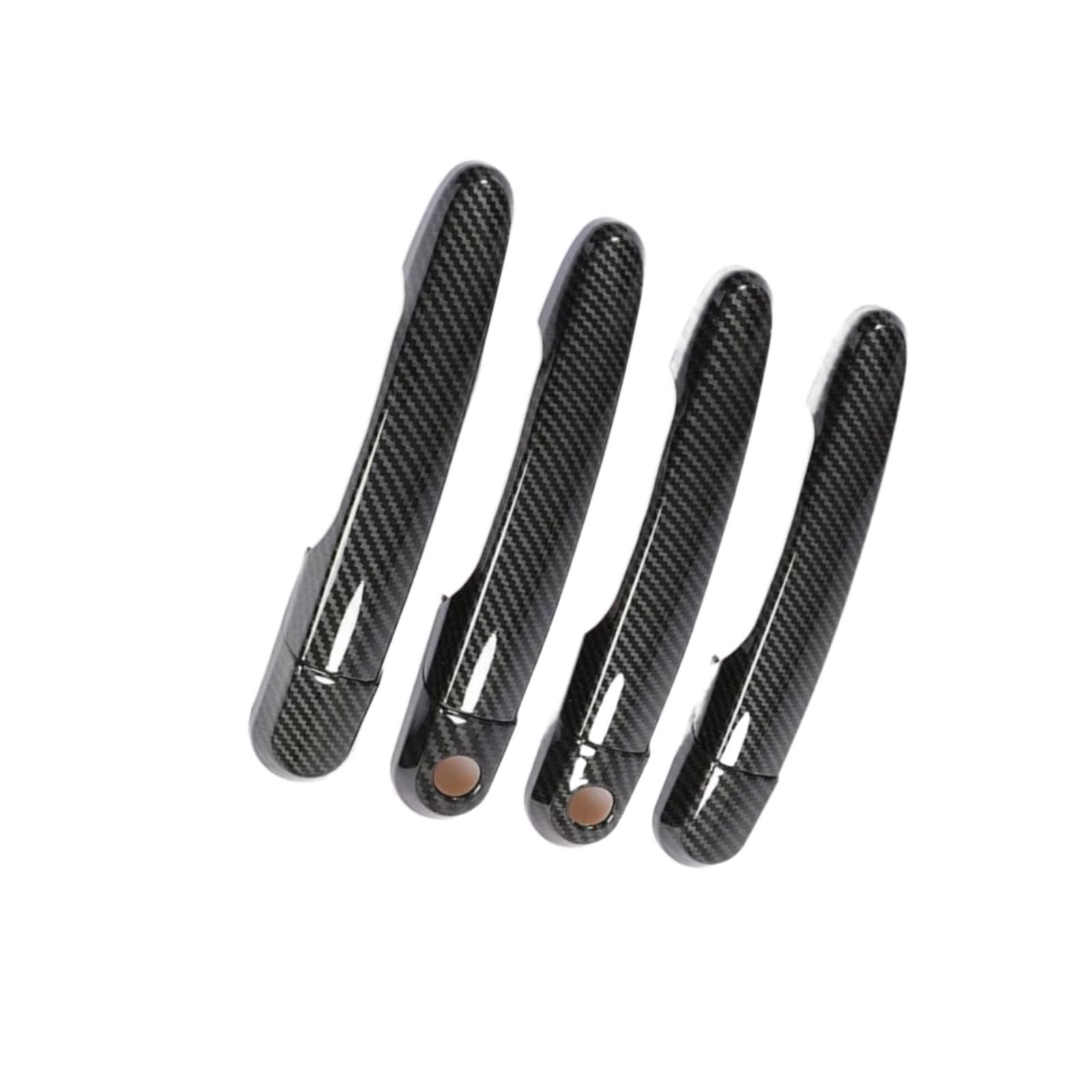 DSPOLIMV Outer Door Handle Cap Compatible with Hyundai for I20 2008-2013 Chrome Carbon Fiber Car Door Handle Cover Trim Stickers Overlay Accessories(Carbon 2 Keyholes)