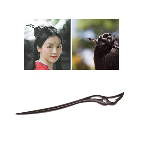 Miniatura 3 de Paquete de 7 palillos de madera vintage retro antiguos chinos japoneses de madera, palillos de madera para el cabello, palillos de madera de sándalo