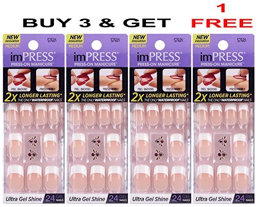 3-PACK Kiss imPRESS"VEXED & VICIOUS" Medium Length Press-On Manicure Nails