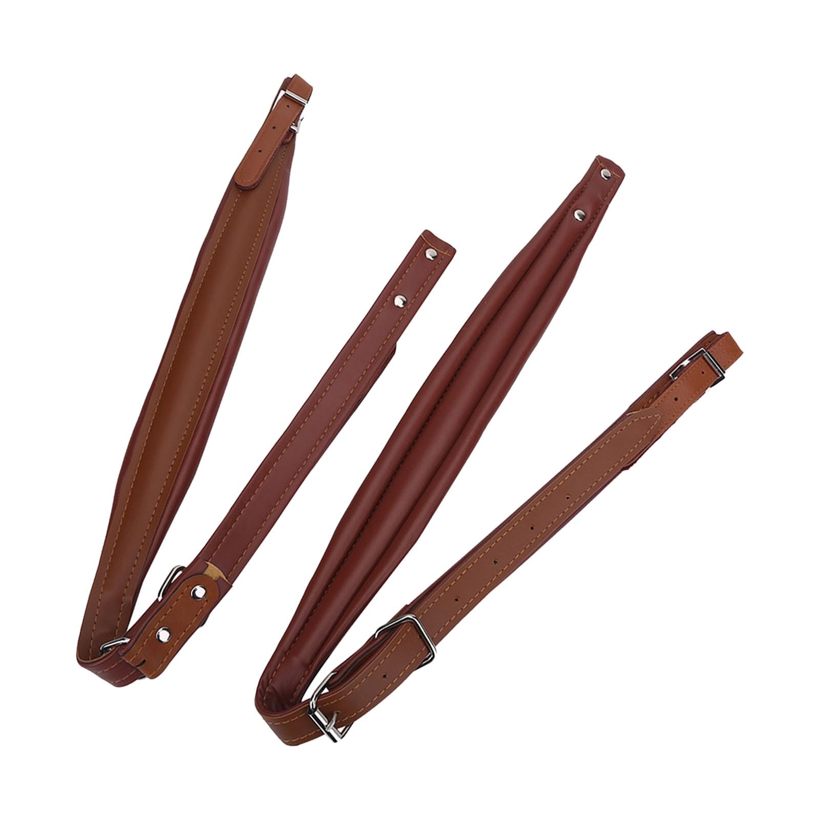 Bnineteenteam Sangles accordéon, bandoulière réglable en Cuir PU Bandoulière accordéon Réglable Doux et résistant à l'usure pour accordéons Basses 16-120 (Blanc, Rouge, Café, Noir)