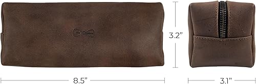 Miniatura 6 de Hide & Groom, Neceser para padrinos de boda, mejores hombres, solteros, ceremonias de boda, kit de afeitado, bolsa de baño, cuero de grano completo,